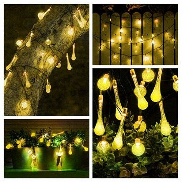 20 Led Solar Lichterkette Aussen Garten Party Beleuchtung