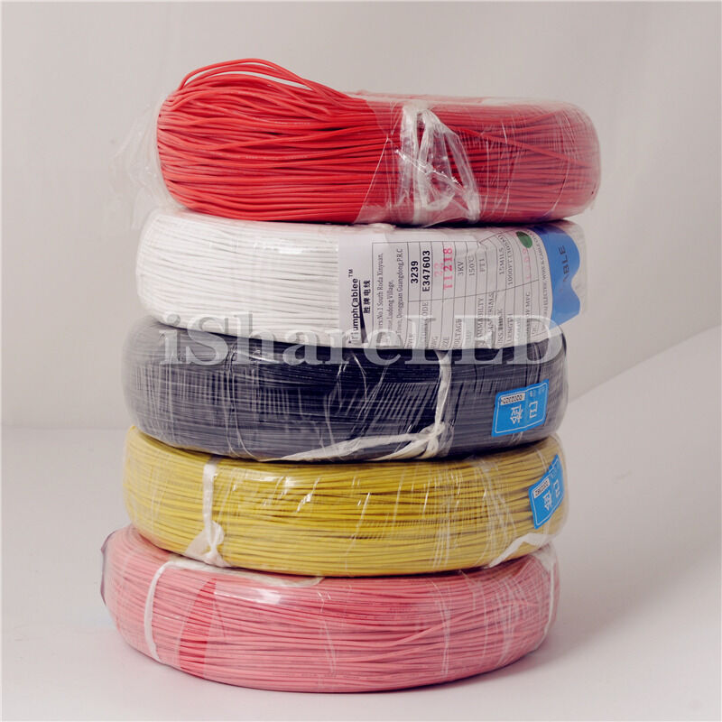 5/10m 32Ft 8 10 12 14 16 18 20 22 24 AWG Silicone  flexible Wire Cable UP TO 200°C