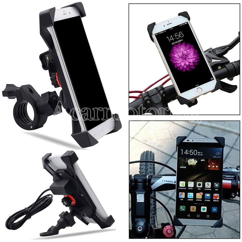 Universal Cell Phone Holder USB Charger For Honda Goldwing GL1800 1500 1100 1200