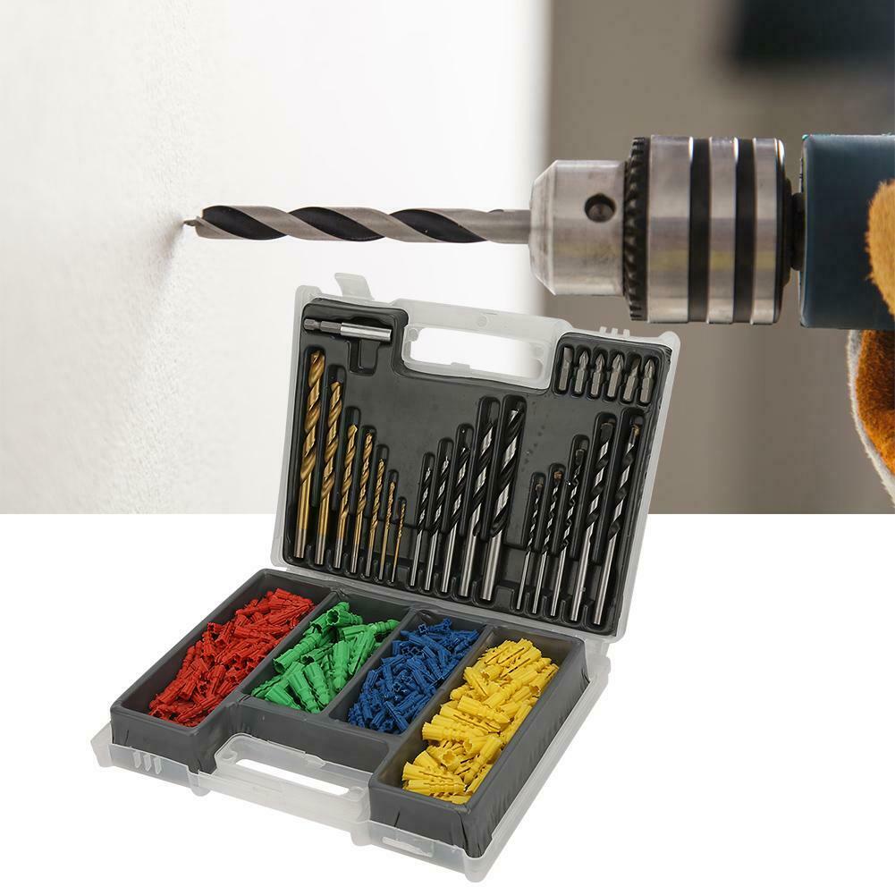 300Pcs High Speed Steel Twisted Drill Impact Wood Drill Bit Plastic