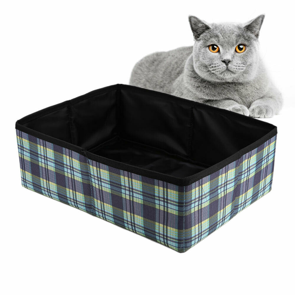 Collapsible Foldable Cat Litter Box Pet Litter Pan Outdoor ...