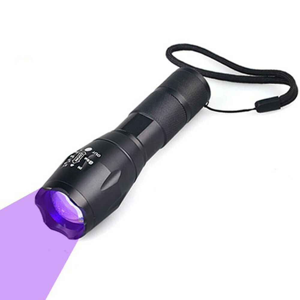 3 Modes Torch UV Ultra Violet LED Flashlight Blacklight 365nm