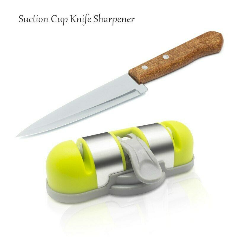 Knife Sharpner with Suction Cup Mounting Fixable Sharpen Stone Sucker Function