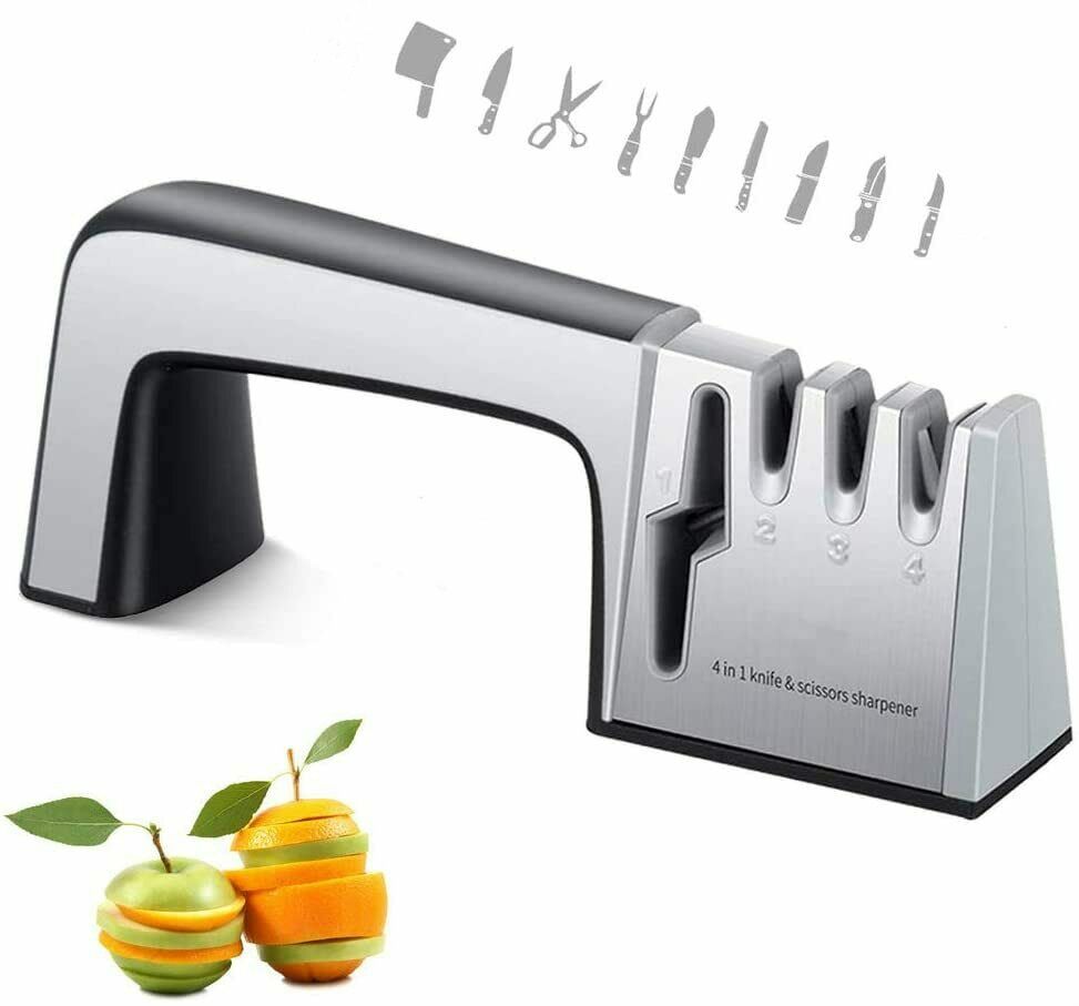 Kitchen Knife Sharpener 4 In 1 Knife Sharpening Stone System Whetstone Tool