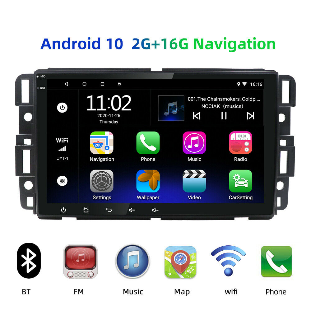 Car Radio Stereo Android 10 For GMC Chevrolet Chevy Yukon Sierra Acadia Carplay