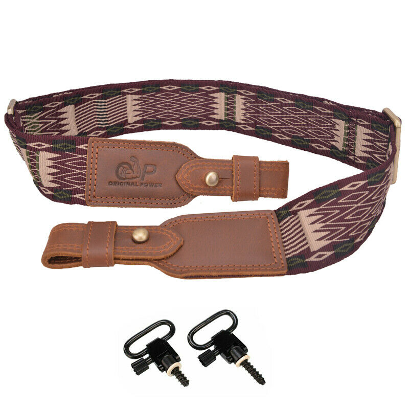 Hunting Rifle Sling Swivels 2 inch Wide Gun Strap For Shotgun /Airgun /Marlin