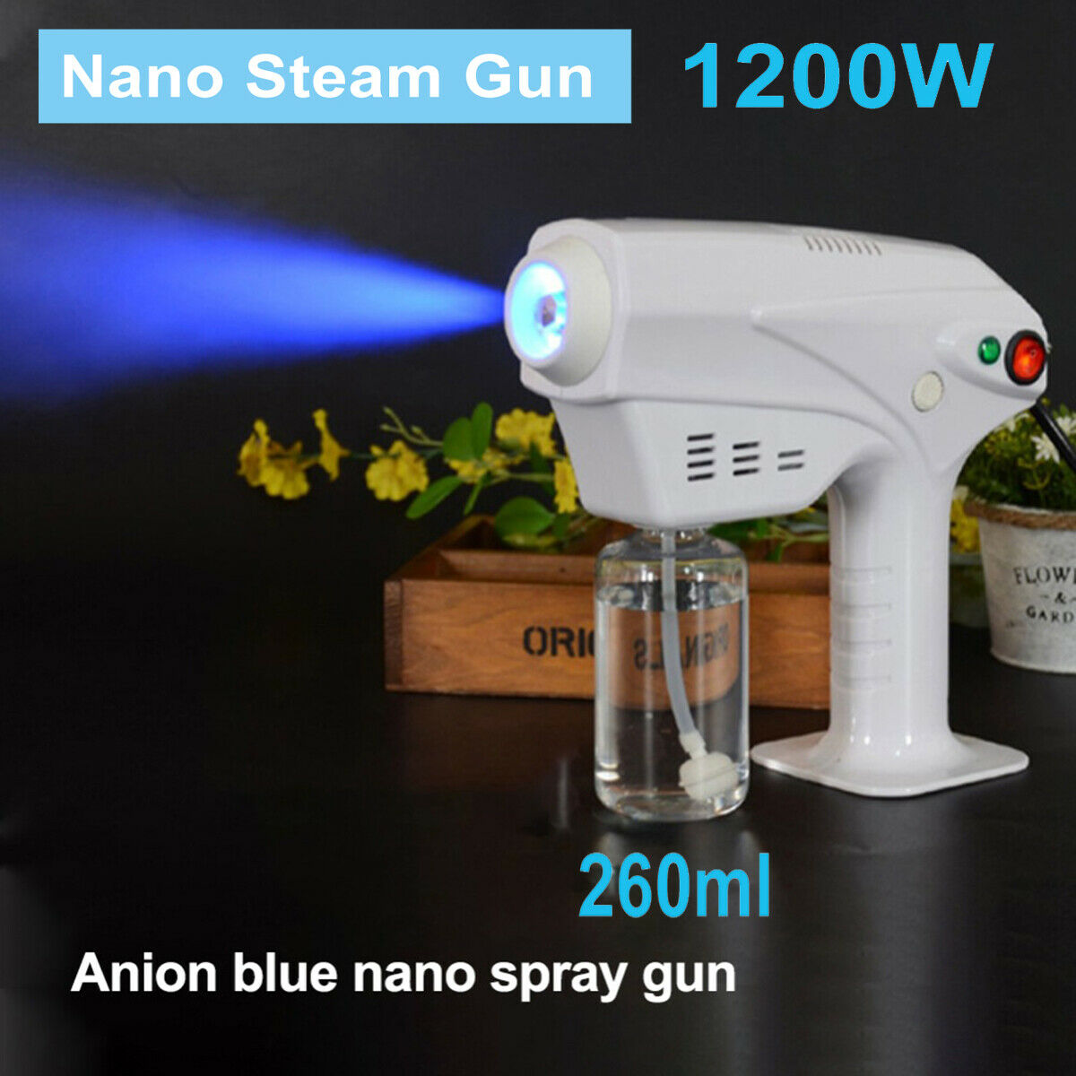 260ml Blue Light Steam Nano Spray Steam Gun Fog Anion Nano Disinfectant Machine