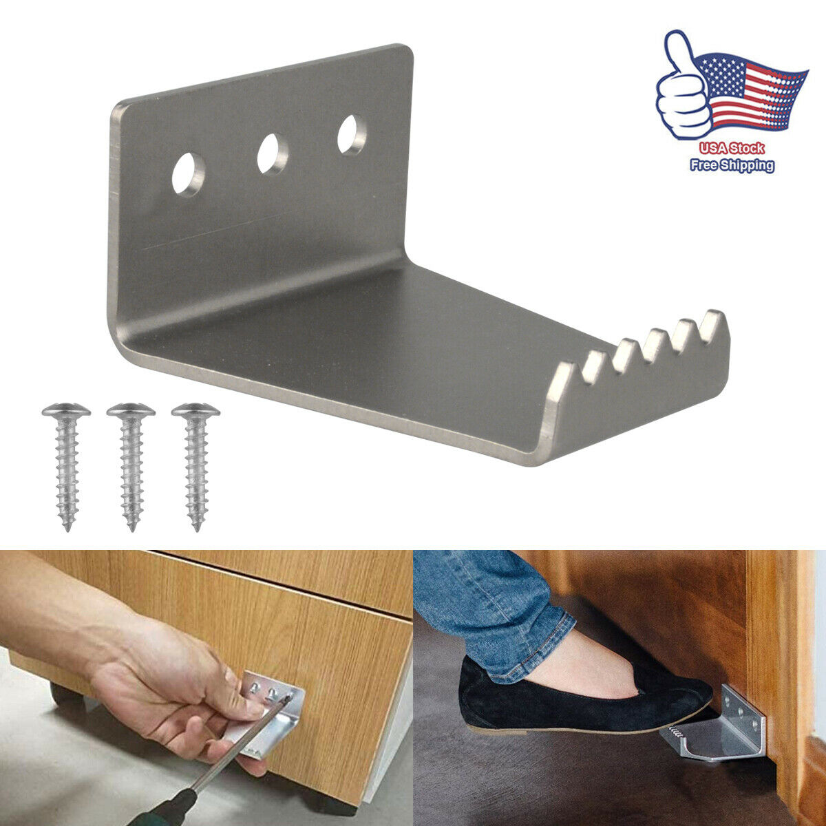 Hands Free Door Opener Foot Operated Sanitary Step Pull for Commercial Doors