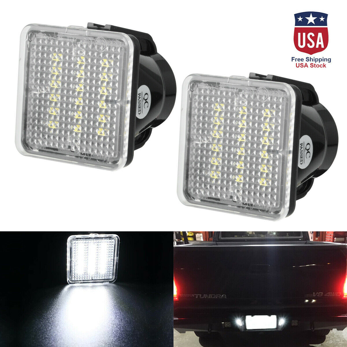 18 SMD LED LICENSE PLATE LAMP LIGHTS FOR 2016-2019 TOYOTA TACOMA 14-19 TUNDRA US