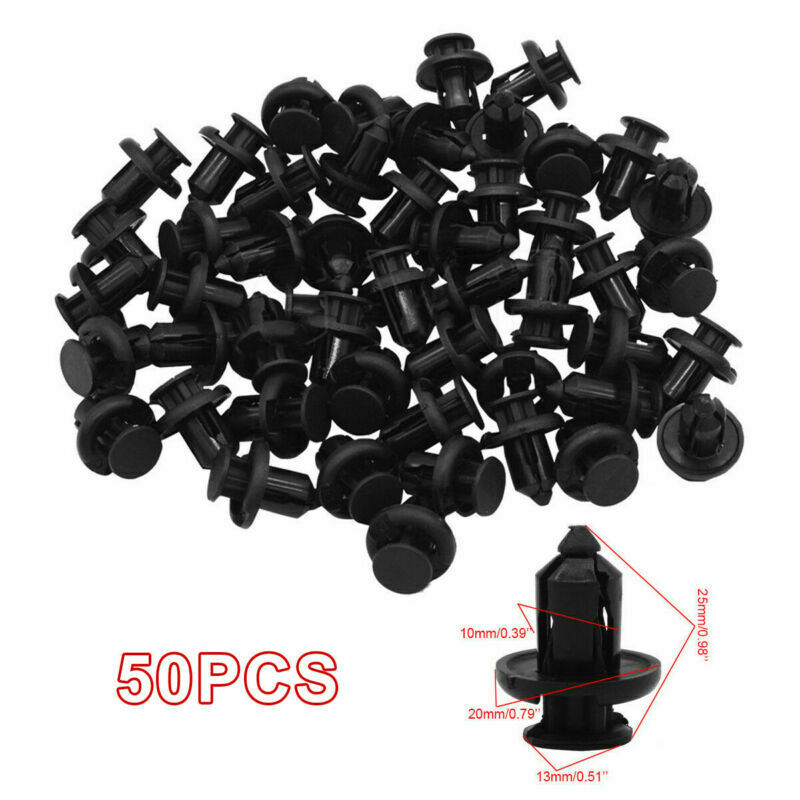 50pcs Car Body Plastic Push Pin Clips Fender Bumper Fasteners Rivet USA for Car