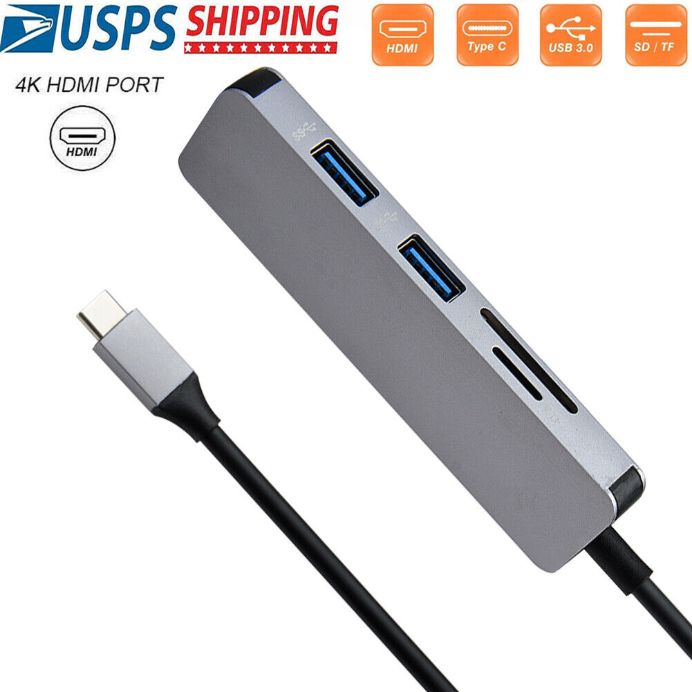 USB C to SD/TF Memory Card Reader HDMI Adapters for MacBook Pro iPad Pro Surface