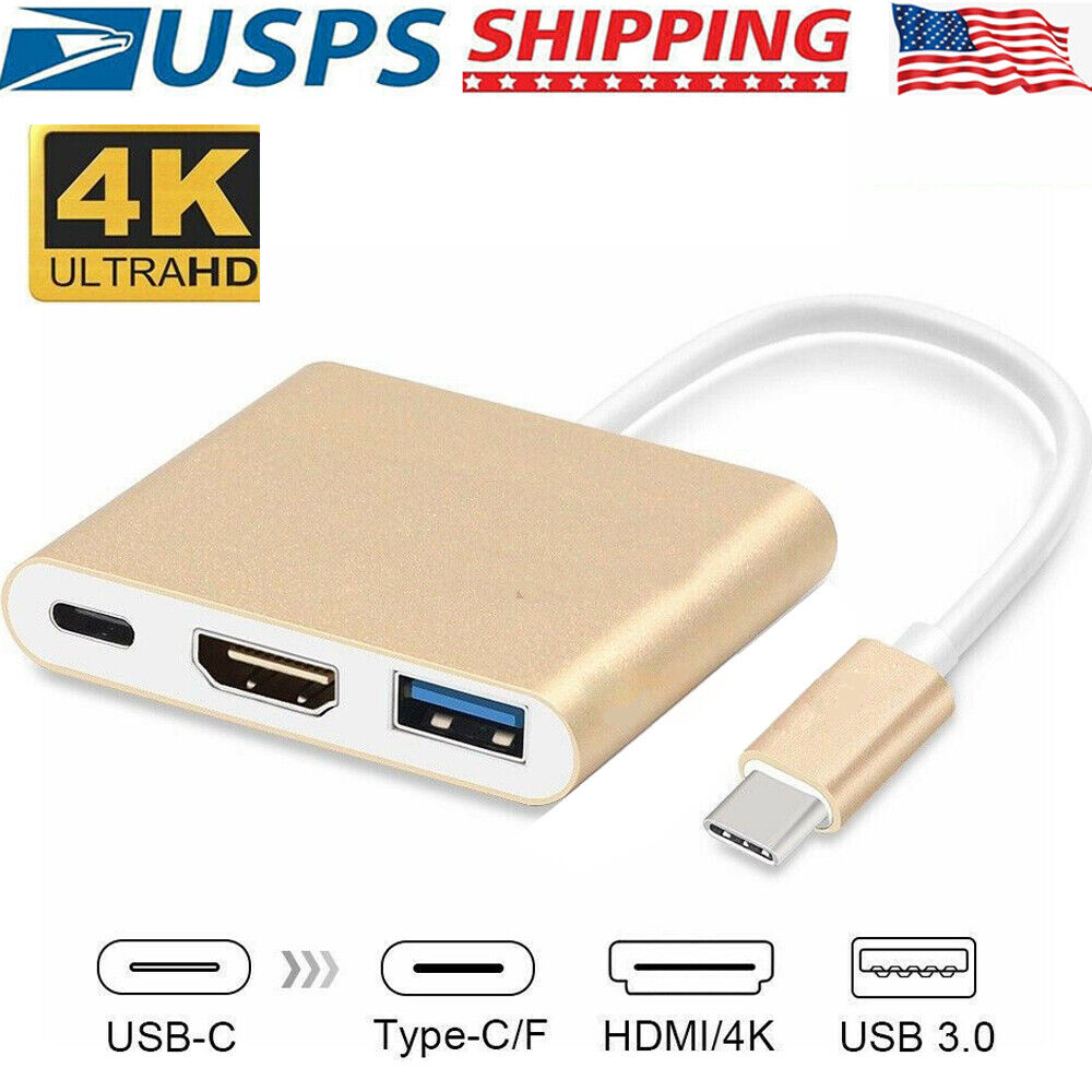 Type C USB 3.0 to HDMI AV TV Type C Charger Adapter Connector HUB For iPad Pro