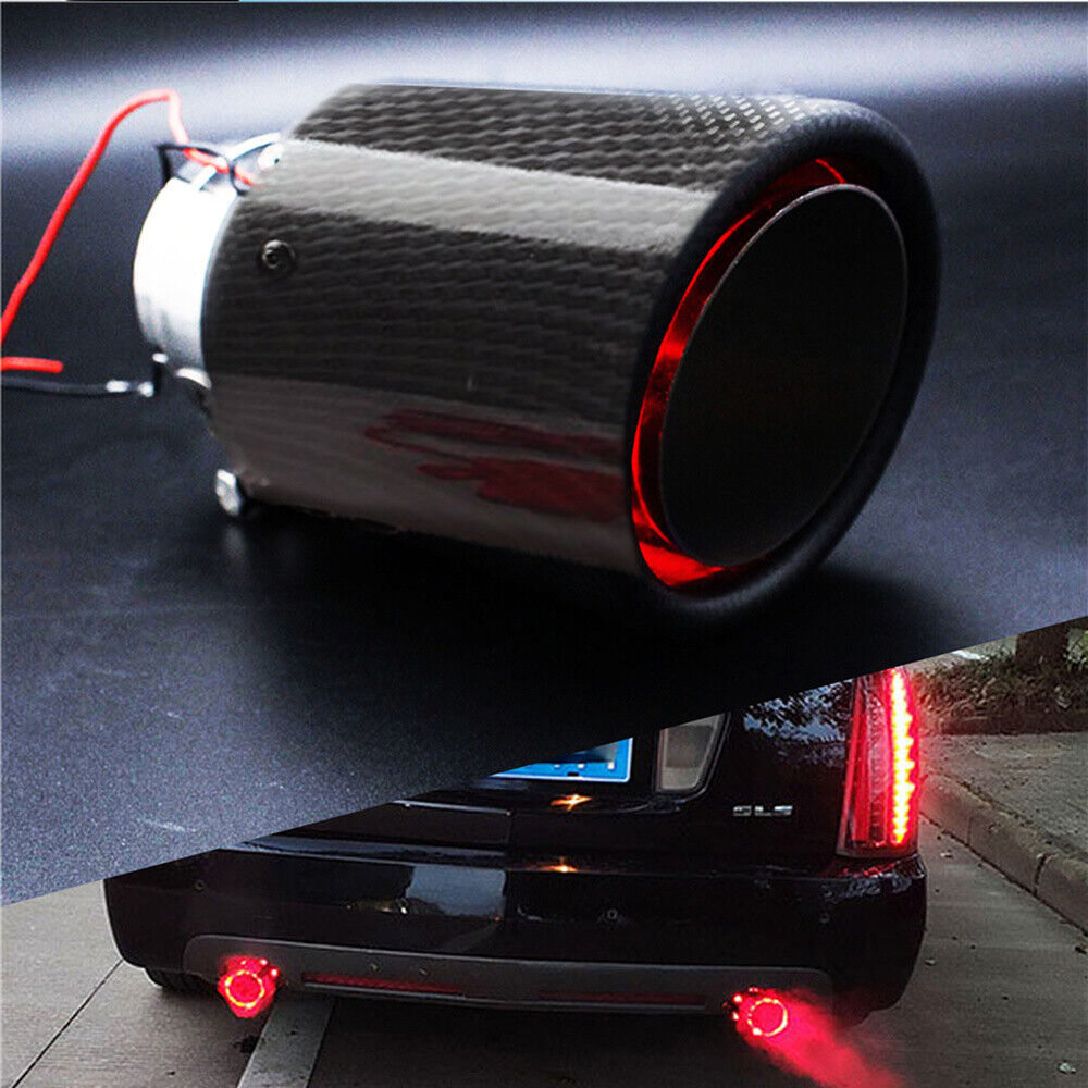 Superb Cool Car LED flame Exhaust Pipe Spitfire Red Light Flaming Muffler Tip