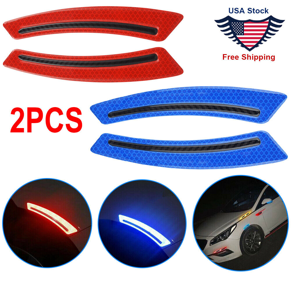 Reflective Warning Safety Car Door Bumper Wheel Handle Truck Stickers Tape Decal