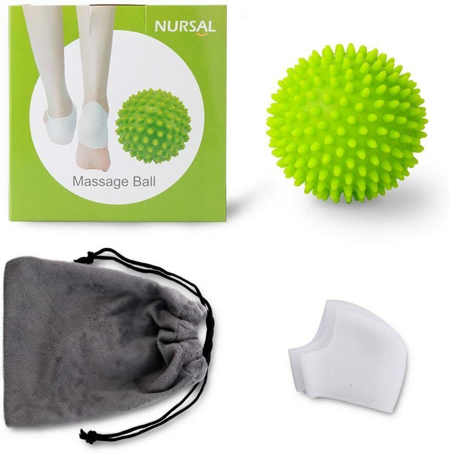 Foot Massager Roller Spiky Balls Therapy Set Massage Muscle Pain Relief Green US