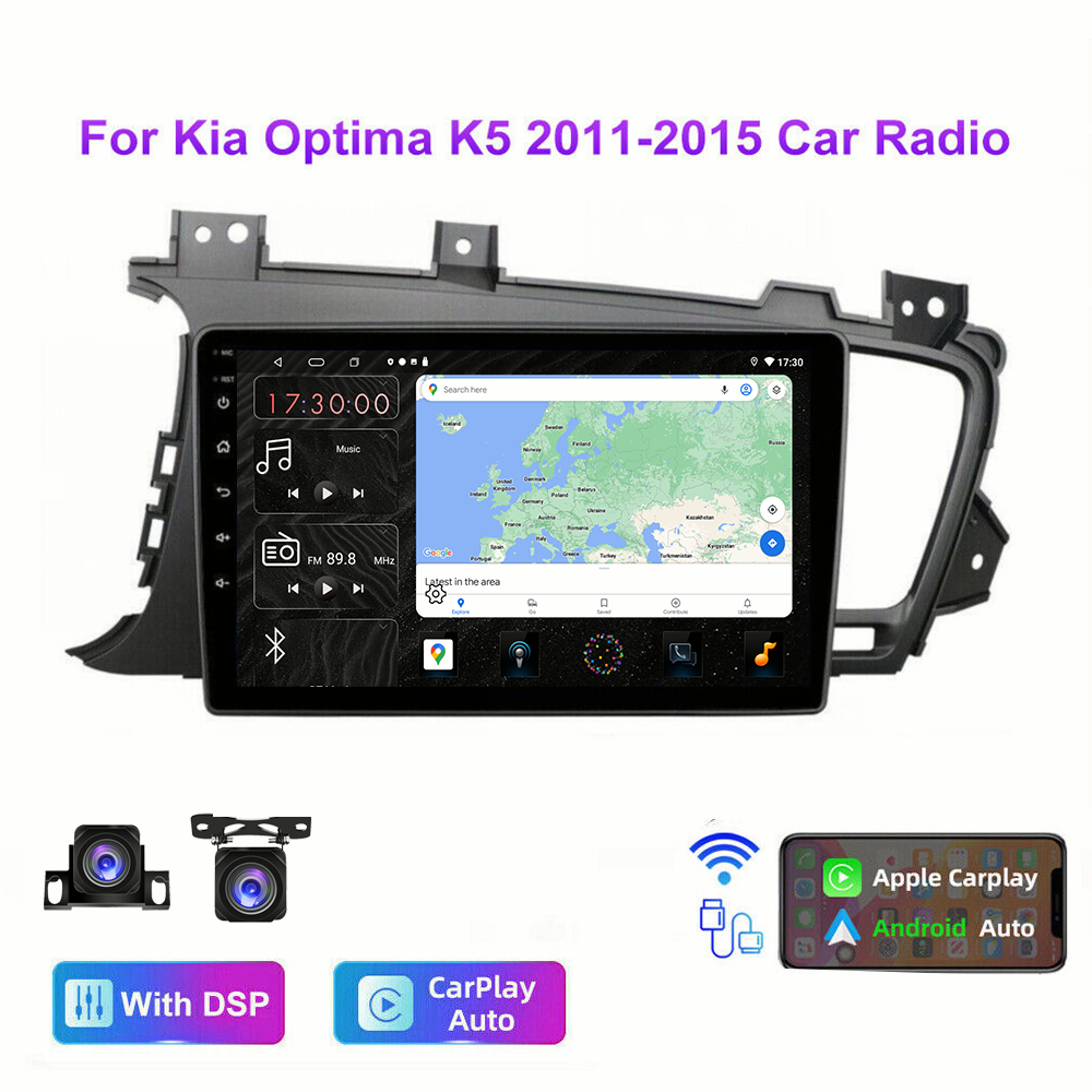 Android 11 Carplay Car stereo Radio IGO DSP GPS Wifi For Kia Optima K5 2011-15