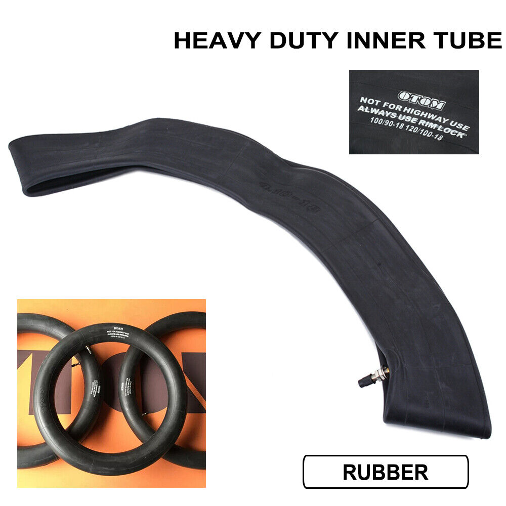 3MM Motorcycle Thick Heavy Duty Inner Tube Black Pit Bikes Butyl Rubber