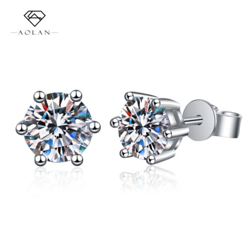 0.6ct/pair Moissanite Stud Earring 925 Sterling Silver Women Wedding Gifts