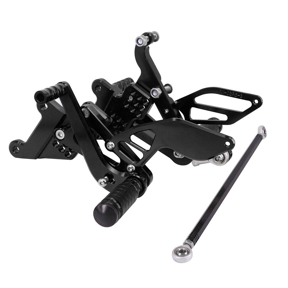 Motorcycle Adjustable Foot Pegs Rearsets Black For YZF R6S YZF R6 Aluminum