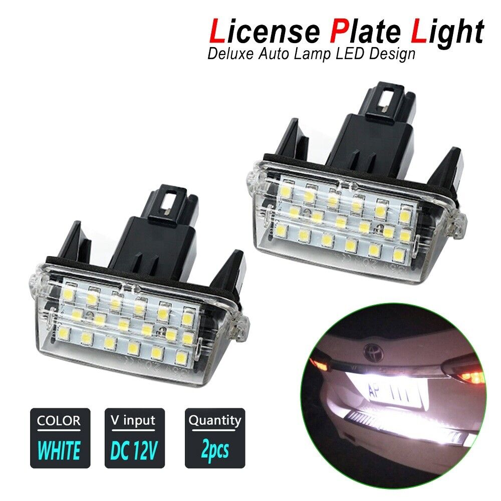 2x LED License Plate Light Bulb 6000K Super Bright For 2012-2017 Toyota Camry