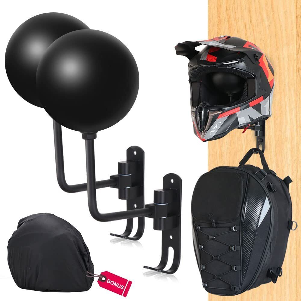 2pcs Motorcycle helmet rack Helmet Holder Wall Mount for Coats,Caps,Helmet Stand