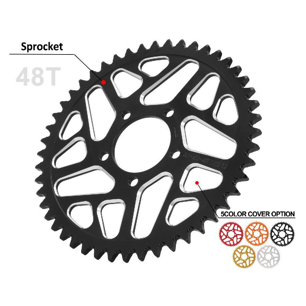 48T Motorcycle Chain Sprocket Black For Sur Ron Light Bee S X Talaria Sting