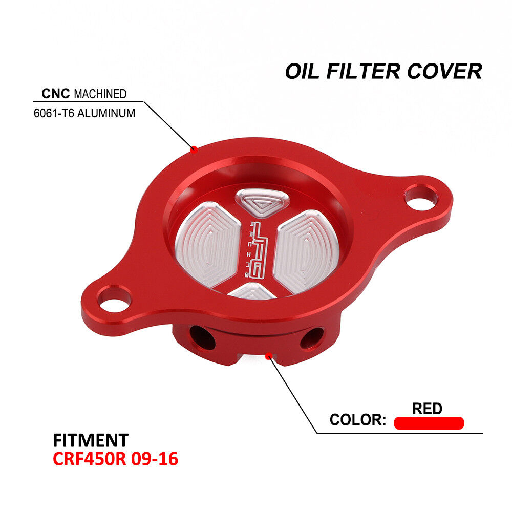 Motorcycle Oil Filter Cover For CRF450R CRF 450R 2009-2016 Dirt Bike