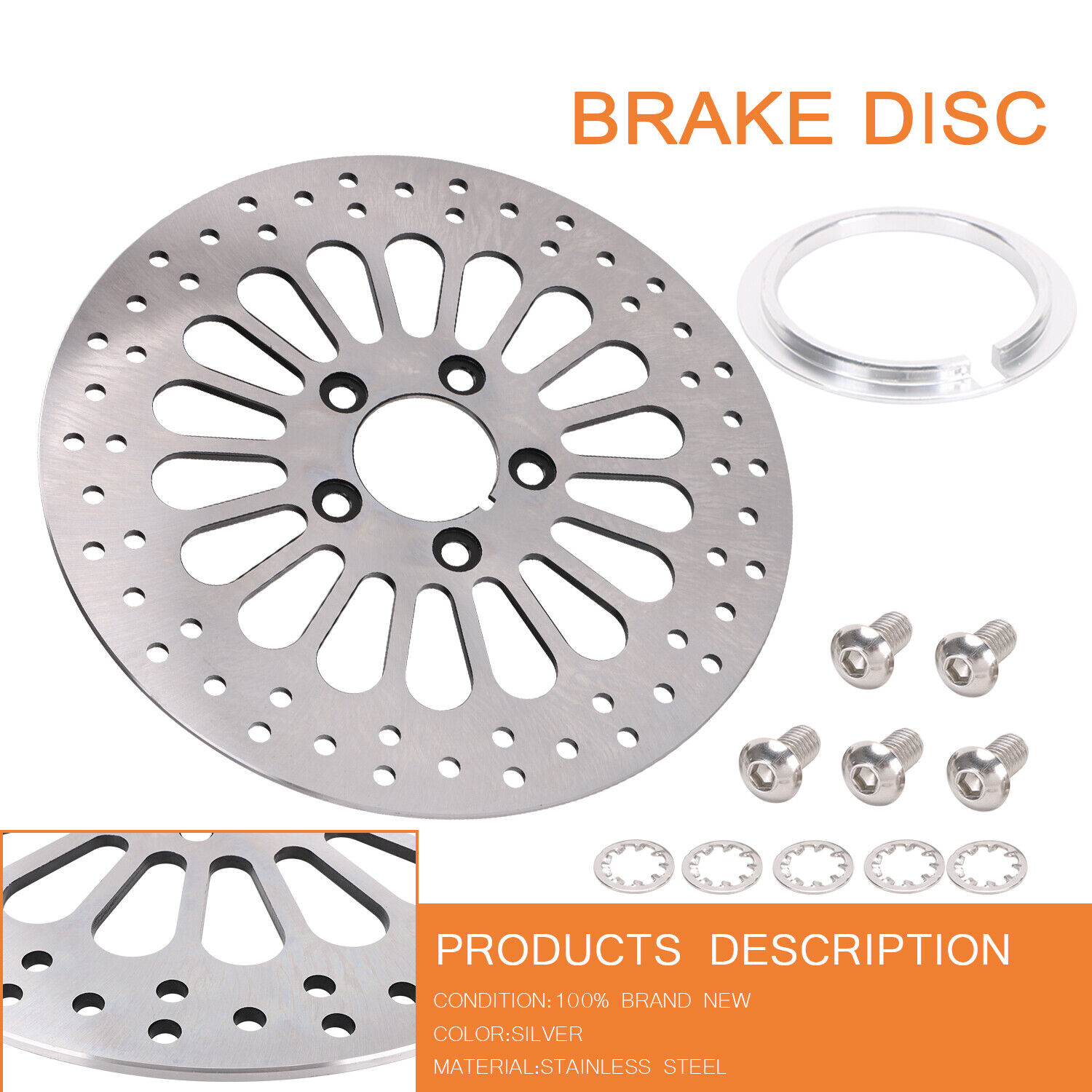 11.5" Rear Disc Disk Brake Rotor For Softail Dyna Sportster Touring 1984-2013