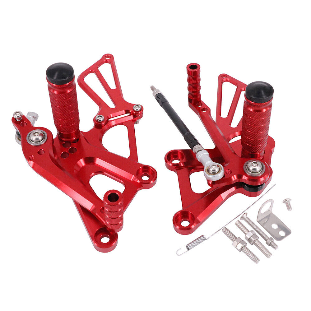 Adjustable Footpegs Rearsets Set For CBR250R CBR300R CB300F 2011-2017 CB300F Red