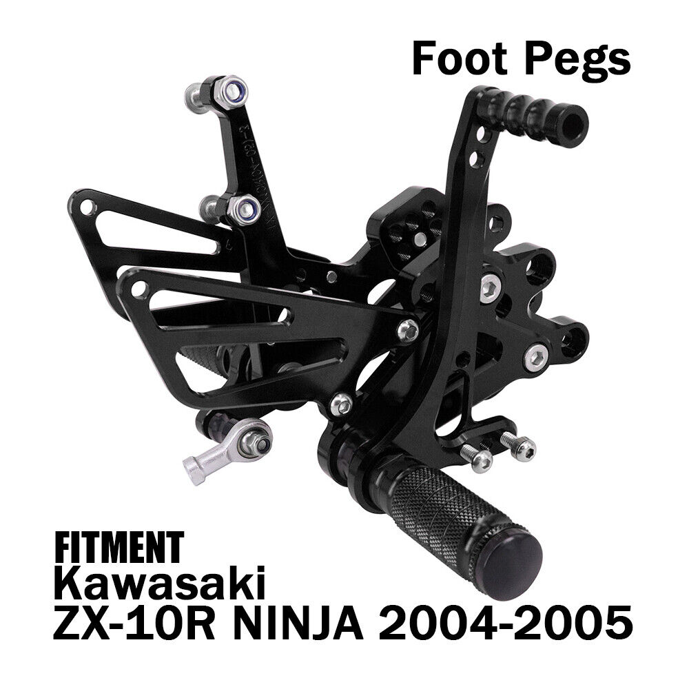 Motorcycle Rearsets Footpegs Adjustable  Footrests For ZX-10R NINJA 2004-2005