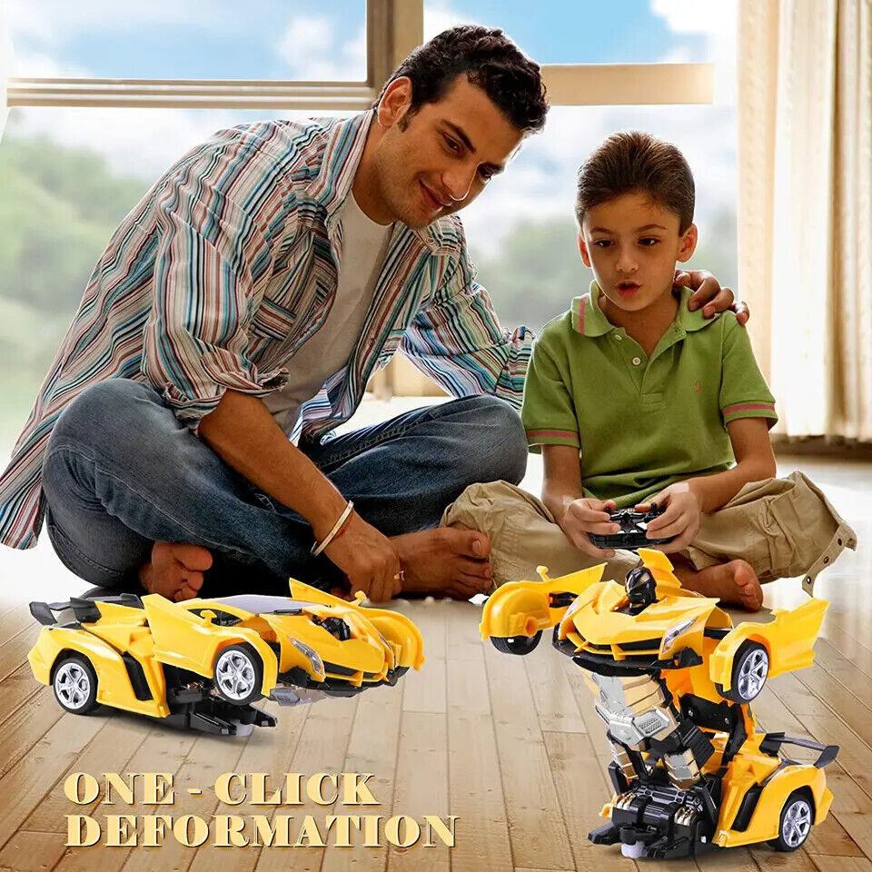 Car Transform Robot RC Cars Remote Control for Kids 4 5 6 7 8 9 Scale Racing Car