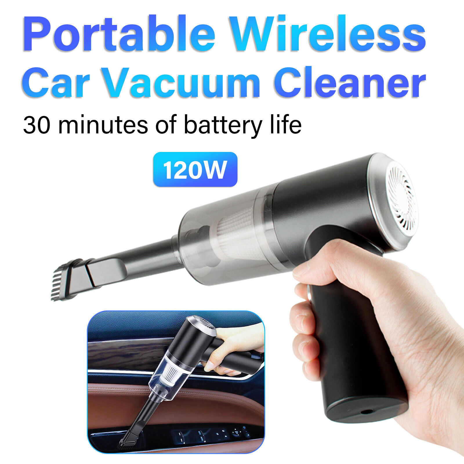 Premium 5500pa Vacuum Cleaner Wireless Handheld Home Car Auto Portable Air Clean