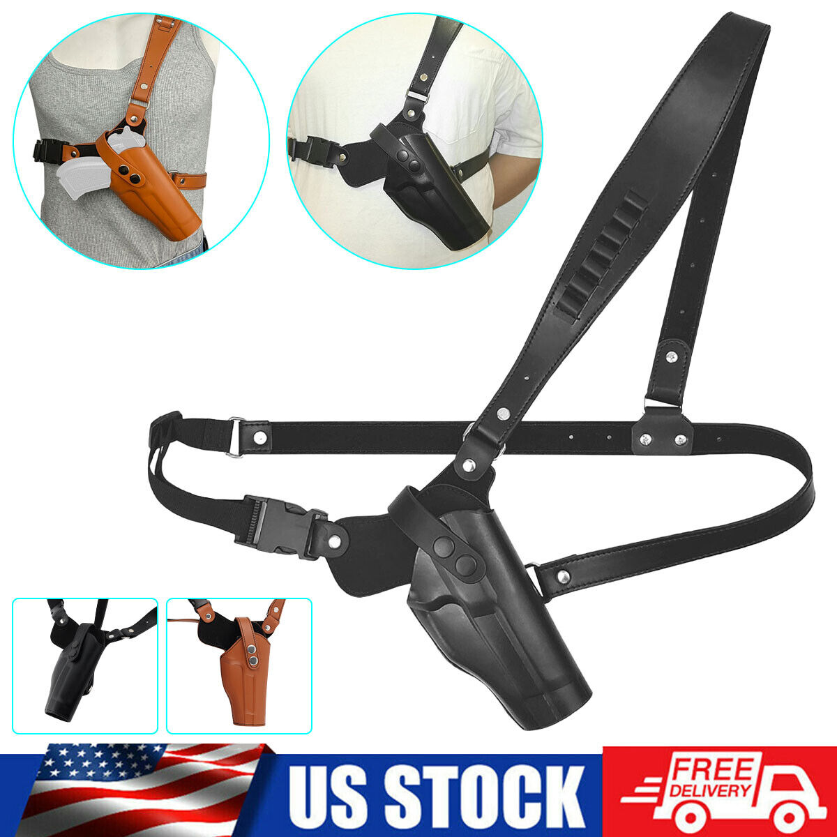 Tactical Concealed Shoulder Holster  Adjustable Underarm Belt Buckle Gun Holst