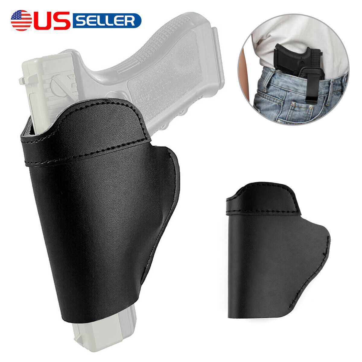 Concealed IWB Leather Pistol Holster Carry Gun Pouch for Taurus G2C G3C Glock