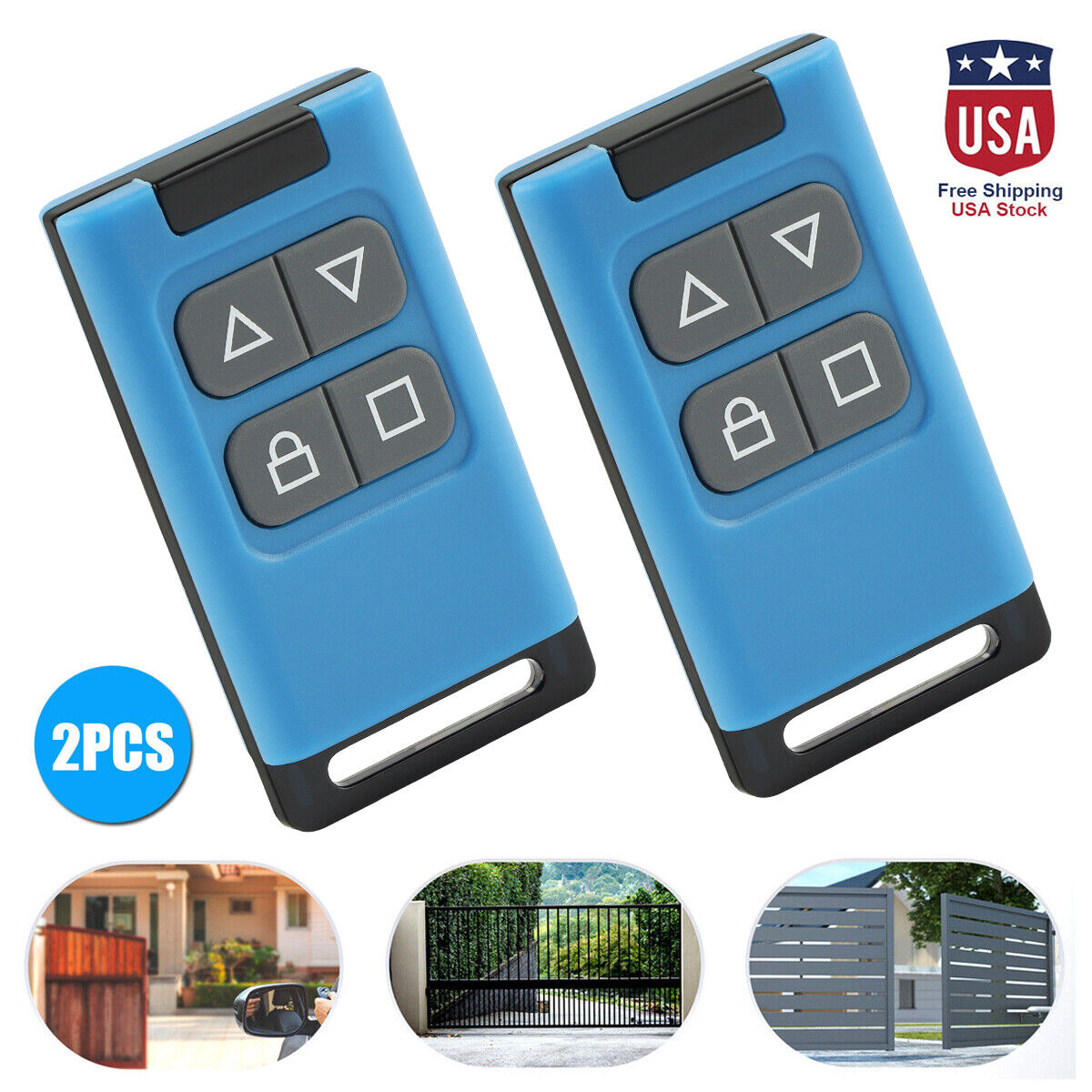 2PCS 868.35/915 MHZ Garage Door Remote Control Cloning Copy Wireless Key Fobs US