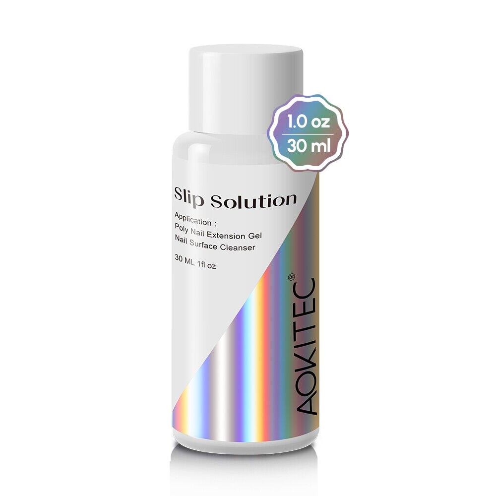 Aokitec Polygel Slip Solution Polygel Nail Liquid 1 oz Professional Anti-stick
