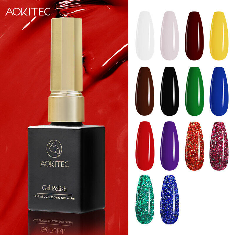 15ml UV Soak Off Gel Nail Polish 14 Colors 0.5oz LED Color Nail Gel Pick Any